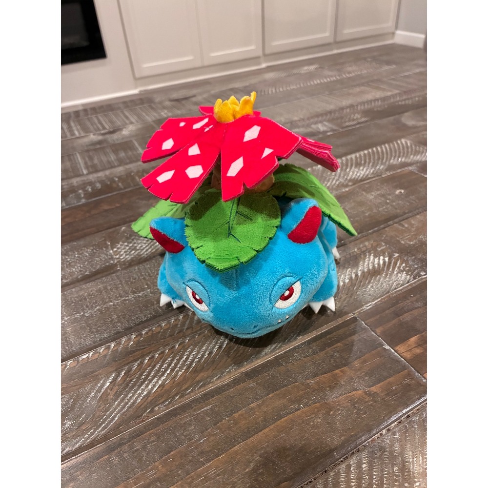 Pokemon Center Venusaur‎ Plush Stuffed Animal Blue Pink Flower Toy